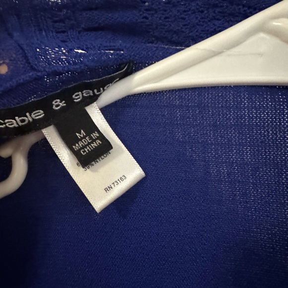Cable & Gauge Royal Blue Women's Cardigan - Picture 3 of 5